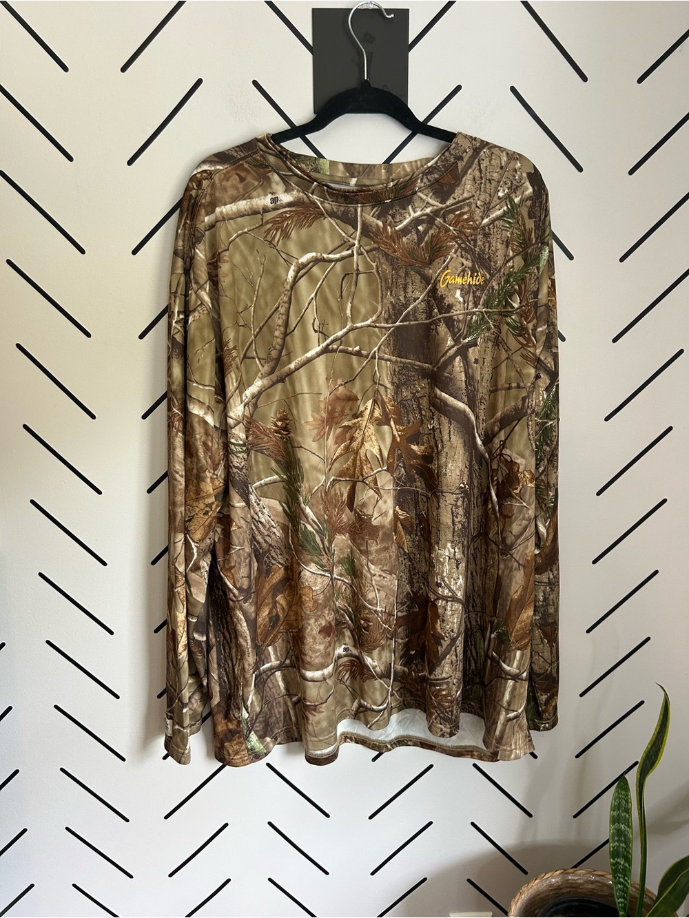 Gamehide hunting shirt featuring a Realtree camo pattern